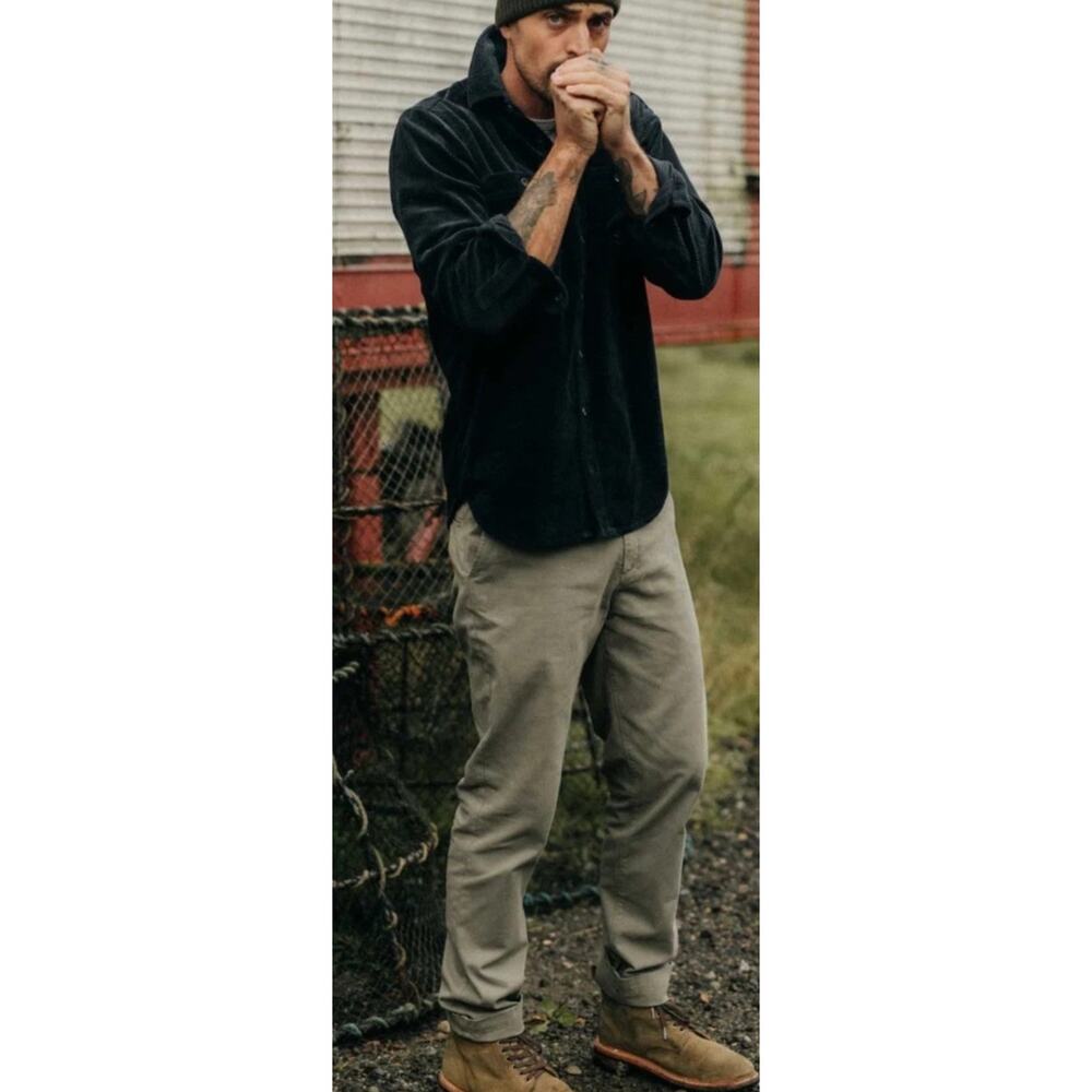 Taylor Stitch 30 Slim Fit Foundation Pant Chino Green Khaki Slash Pocket